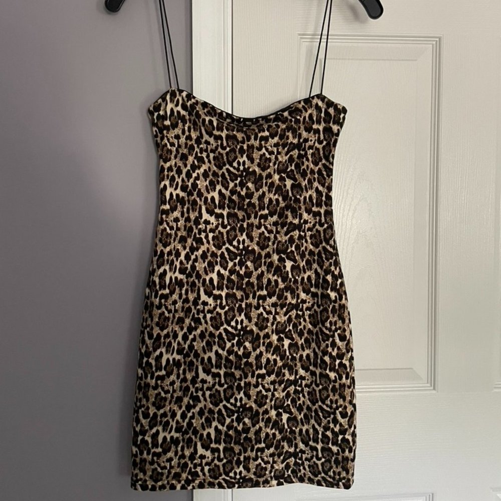 Salty Cheetah Print Bodycon Mini Dress